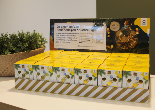 Herinneringen Kerstbal - Display (24 stuks)